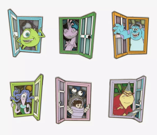 Monsters, Inc. Stained Glass Doors Blind Box Pin Set - Hot Topic