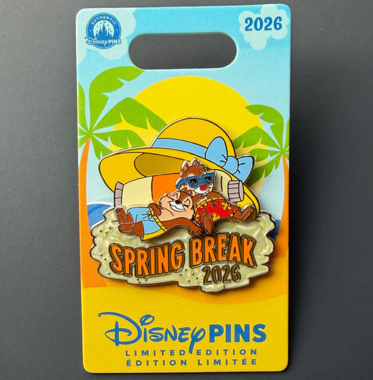 Chip n Dale Spring Break 2026 Disney Pin