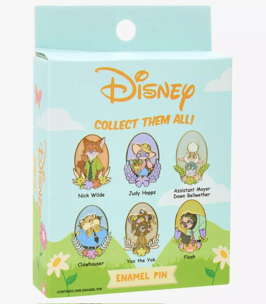 Zootopia Characters Flower Frame Blind Box Pin Set at BoxLunch