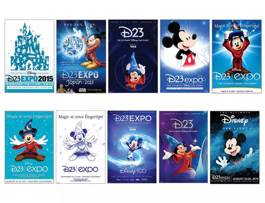 D23 Event Poster Through the Years Mystery Pin Set - Disney Store