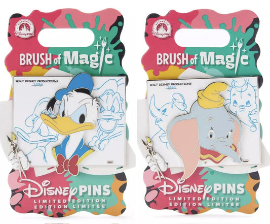 Dumbo & Donald Duck Brush of Magic Pins at Disney Store