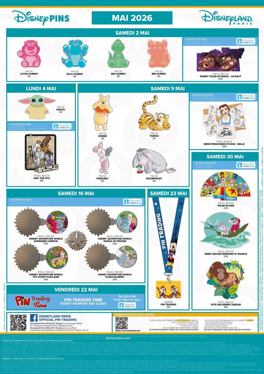 Disneyland Paris May 2026 Pin Releases