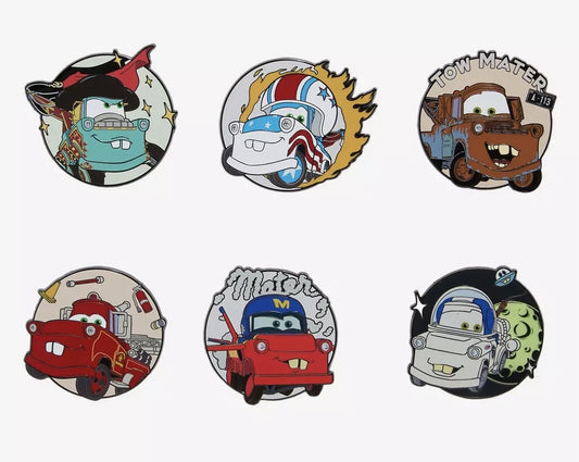Disney Pixar Cars Tow Mater Blind Box Pin Set at BoxLunch