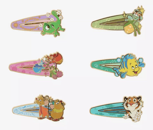 Disney Princess Sidekicks Hair Clips Blind Box Pin Set