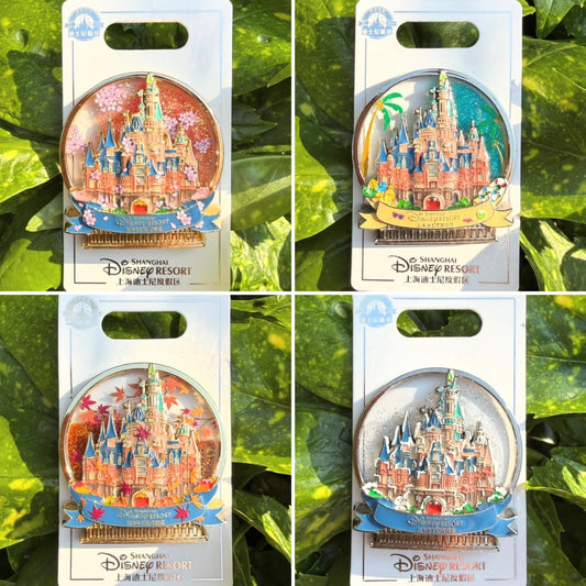 Enchanted Storybook Castle Four Seasons Pins at Shanghai Disneyland