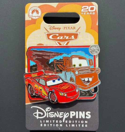 Lightning McQueen & Mater Cars 20th Anniversary Disney Pin