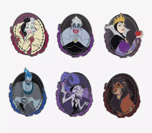Disney Villains Portrait Blind Box Pin Set - Hot Topic