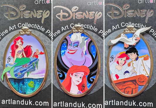 The Little Mermaid Oval Disney Pins by ArtLand