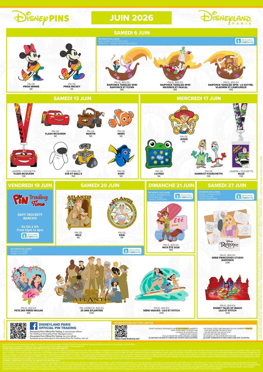 Disneyland Paris June 2026 Pin Releases