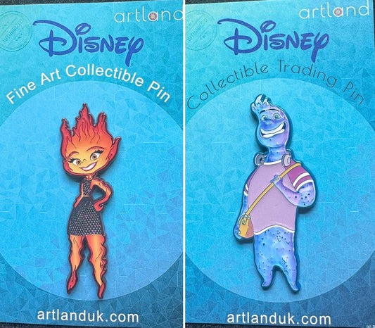 Ember & Wade Elemental Disney Pins by ArtLand