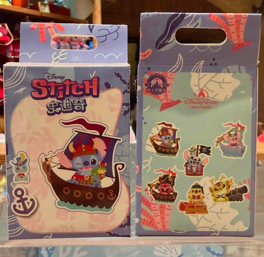 Pirate Stitch Mystery Pin Set at Shanghai Disney Resort