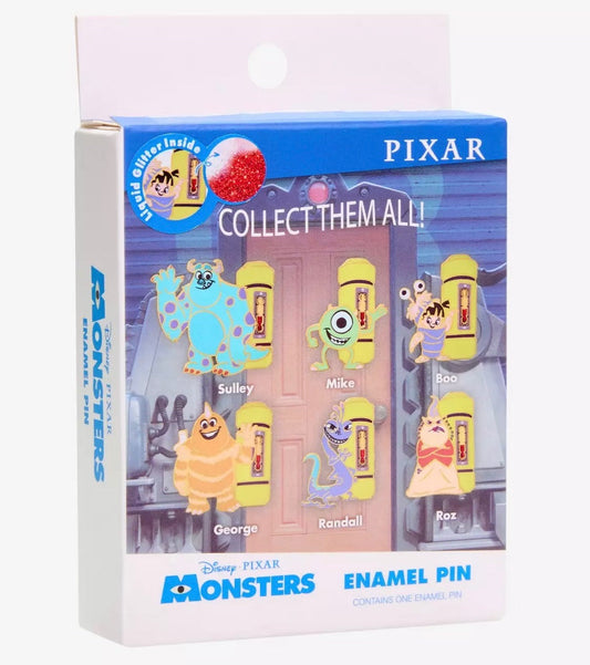 Monsters, Inc. Scream Canister Liquid Glitter Filled Blind Box Pin Set at BoxLunch