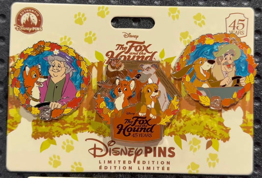 The Fox and the Hound 45th Anniversary Pin Set at Disney Store