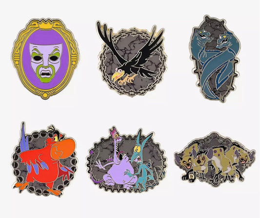 Disney Villain Sidekicks Portrait Blind Box Pin Set - BoxLunch