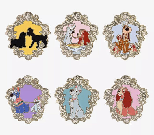 Lady and the Tramp Portrait Blind Box Pin Set - BoxLunch