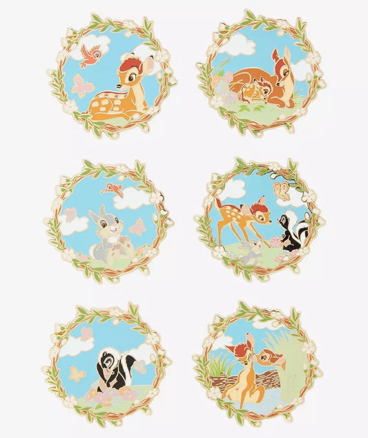 Bambi Floral Frame Blind Box Pin Set at BoxLunch
