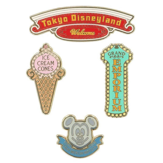 Tokyo Disneyland Signs Pin Set 2026