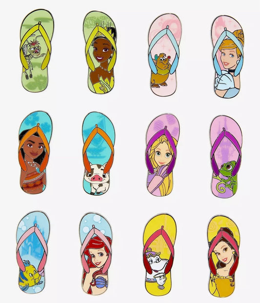Disney Princess &amp; Sidekicks Flip Flop Blind Box Pin Set at BoxLunch