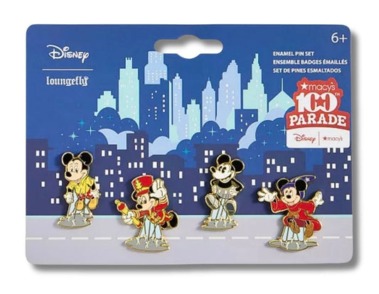 Macy's x Disney Loungefly Mickey Parade Balloons Pin Set