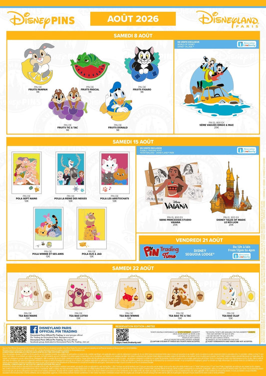 Disneyland Paris August 2026 Pin Releases