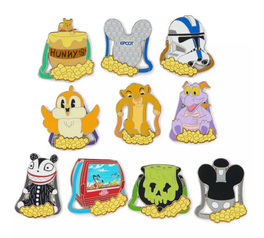Disney Parks Popcorn Buckets Mystery Pin Set at Disney Store