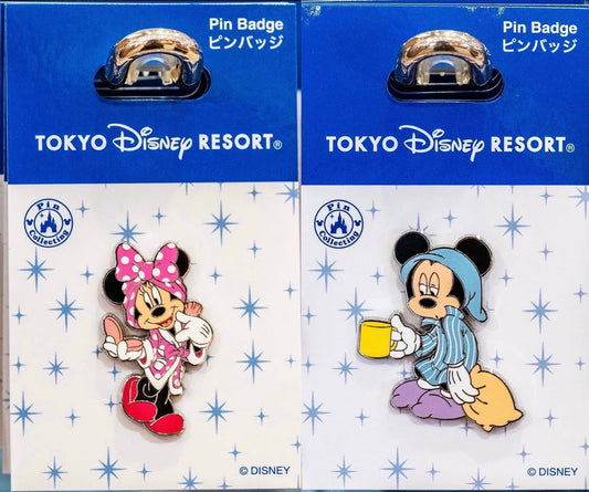 Mickey & Minnie Pajama Tokyo Disney Resort Pins