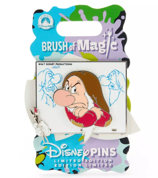 Grumpy Brush of Magic Pin at Disney Store