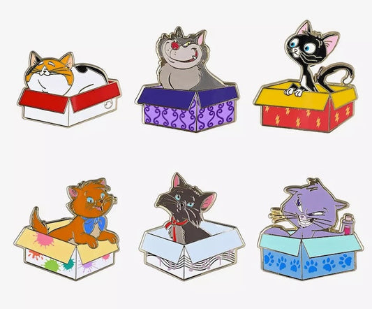 Disney Cats in Boxes Blind Box Pin Set at BoxLunch
