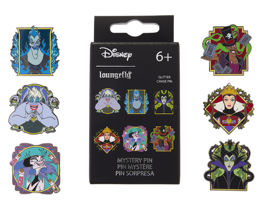 Disney Villains Portrait Mystery Pin Set at Loungefly