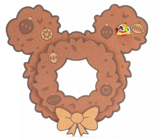 Mickey Mouse Icon Wreath Cork Board with Pluto and Fifi Pin at Disney Store