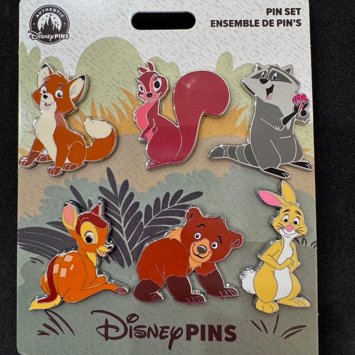 Disney Parks Forest Critters 6 Piece Pin Set