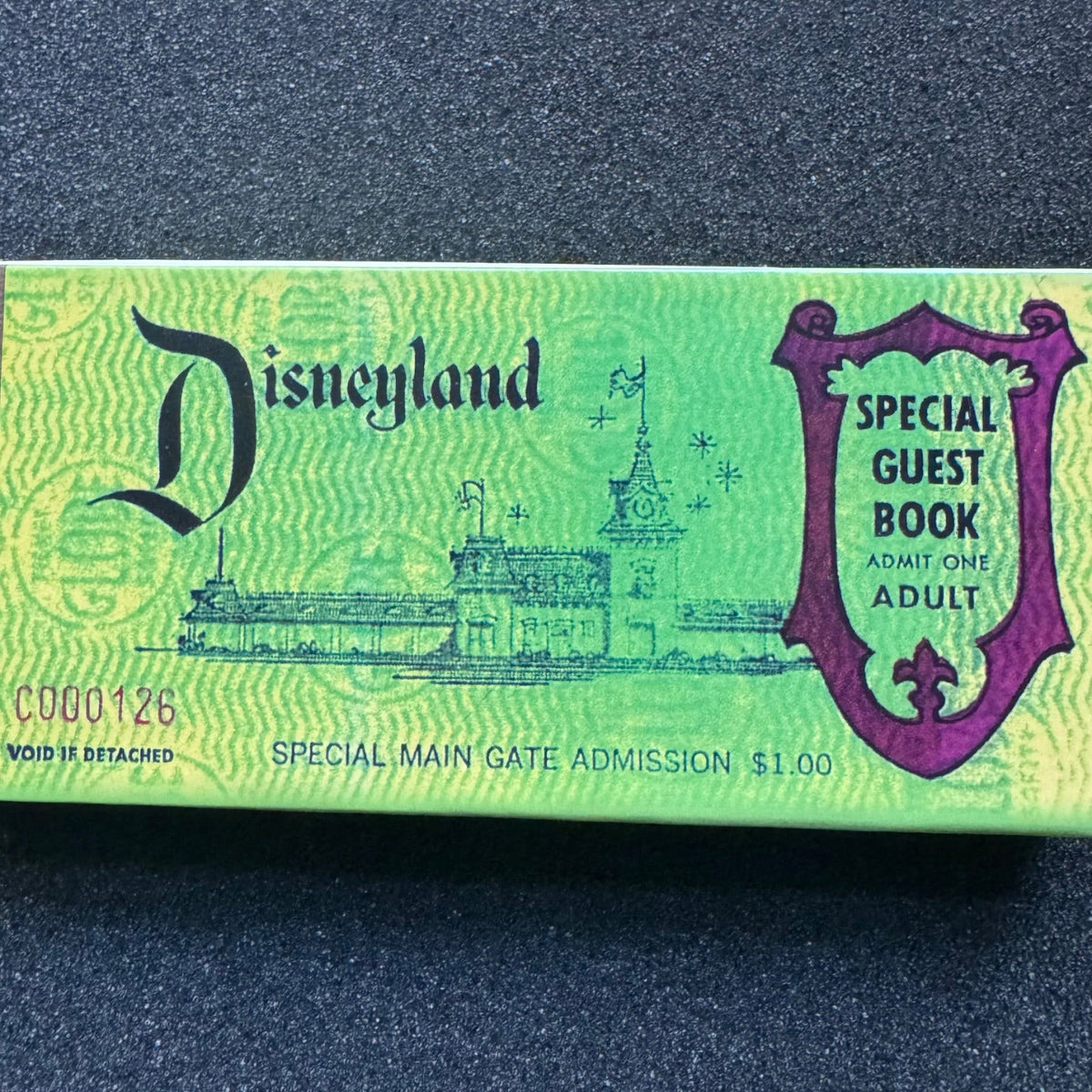 Disneyland Special Guest Book Park Tickets Rare 6 Piece Pin Set