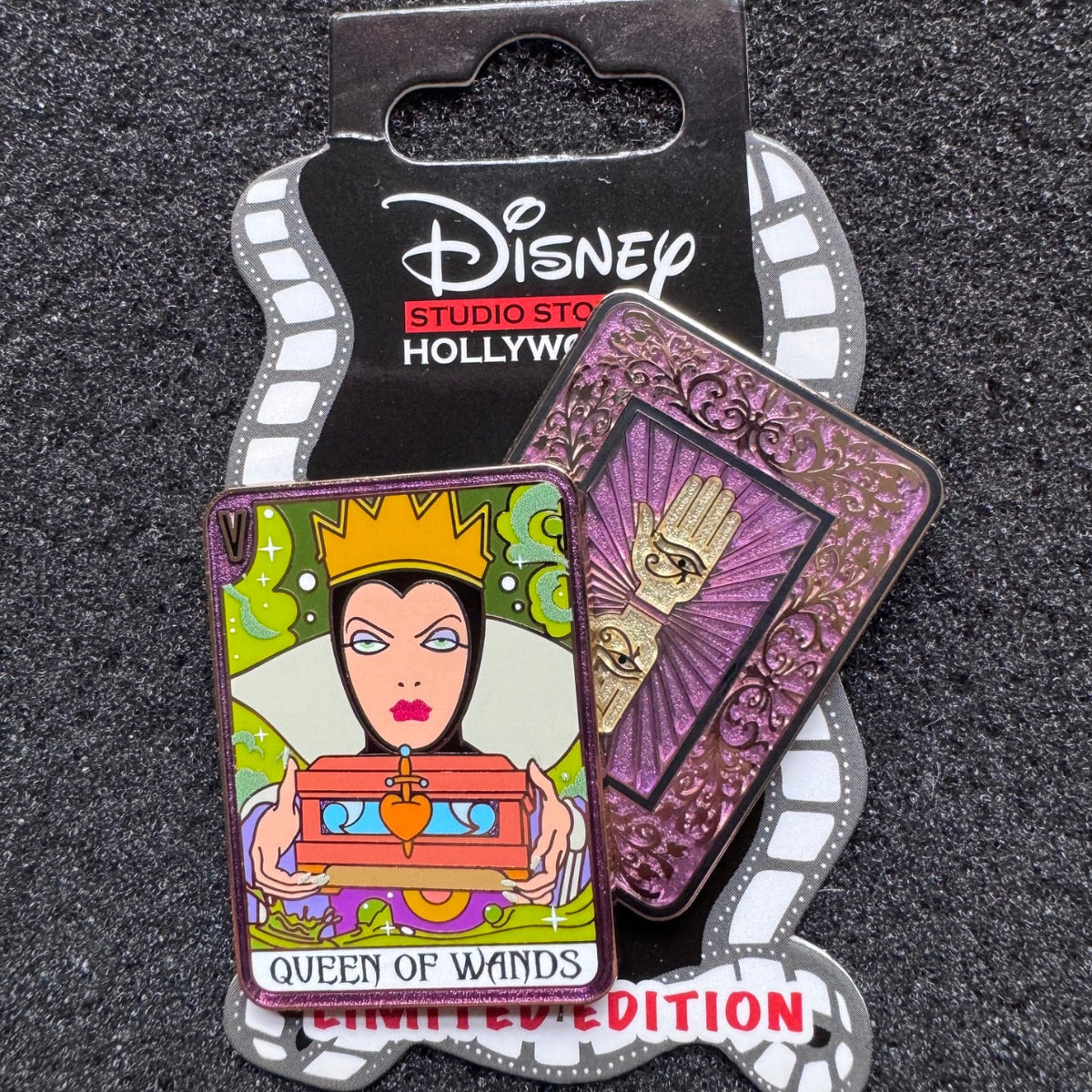 Evil Queen "Queen of Wands" Villain Tarot Cards DSSH Pin