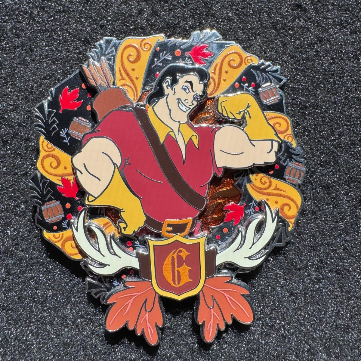 Gaston Halloween Wreath Disney Employee Center Pin
