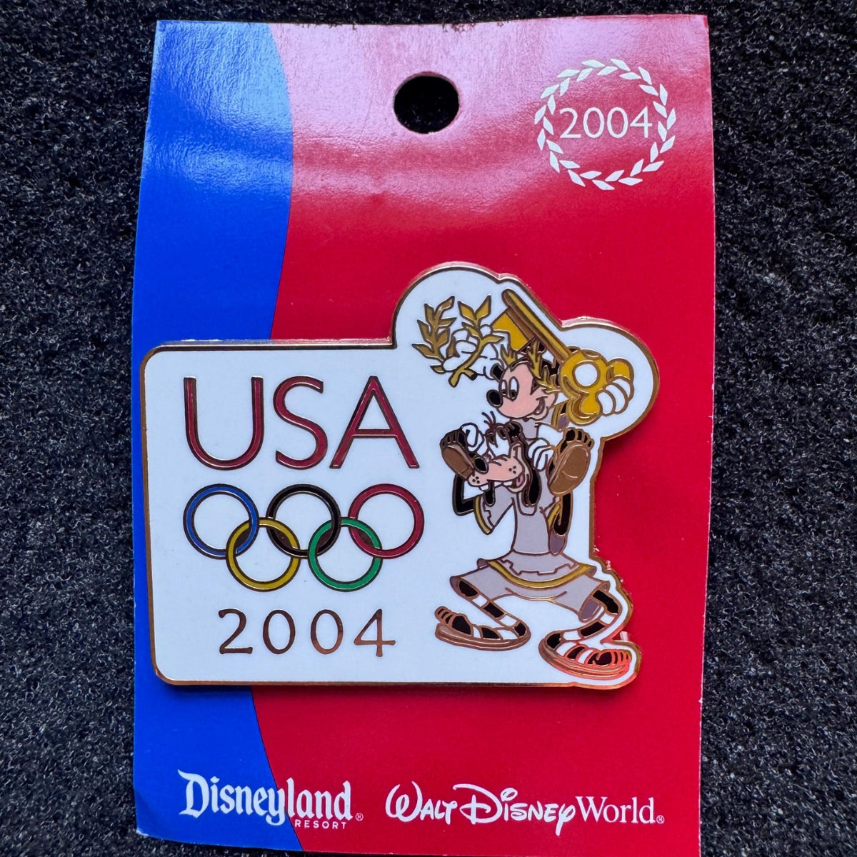 Goofy & Mickey USA Olympics Pin