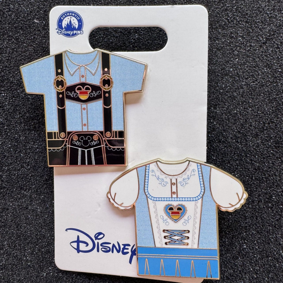 Mickey & Minnie EPCOT Germany Outfit Pin Set