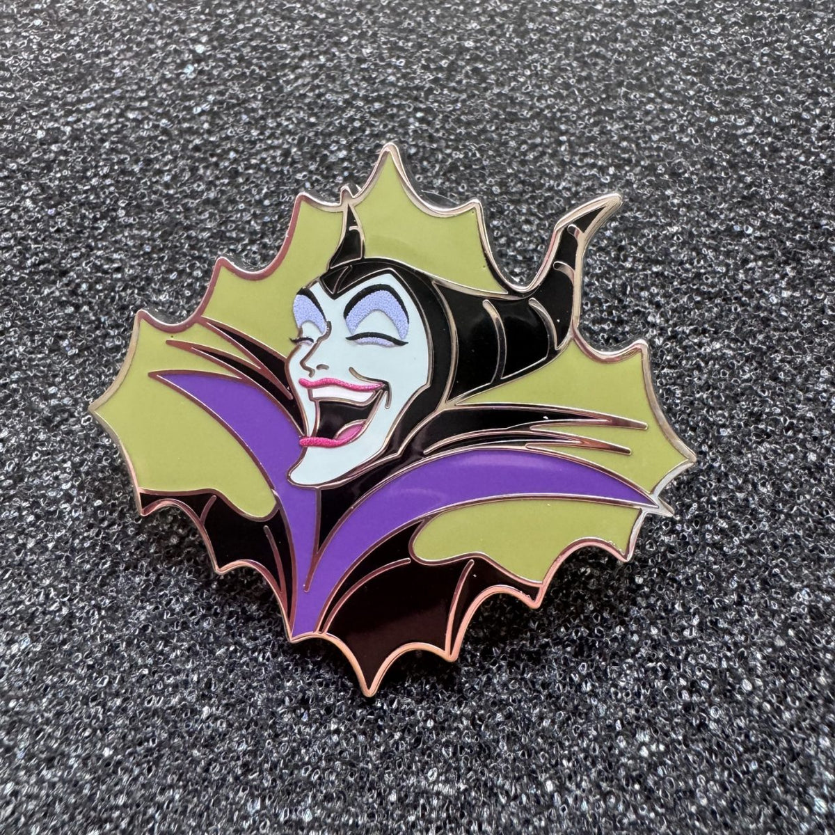 Maleficent Villains Laughing Booster Pin