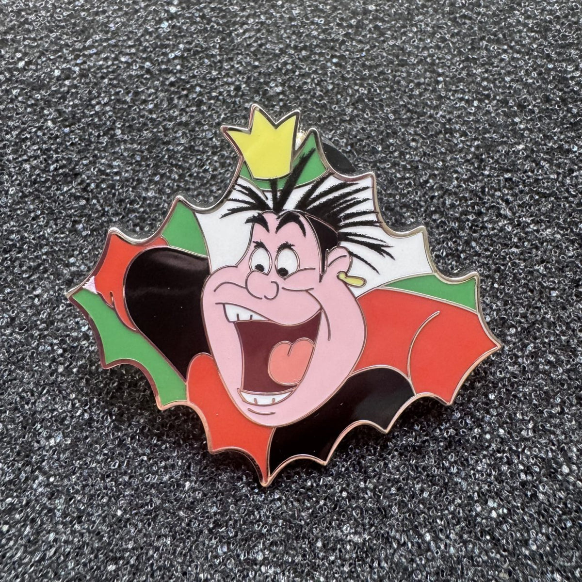 Queen of Hearts Villains Laughing Booster Pin