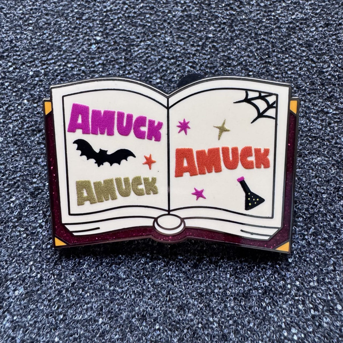 Spellbook Hocus Pocus Halloween Mystery Pin