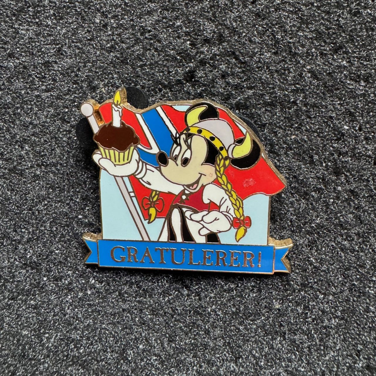 Minnie Mouse Viking Norway Pavilion "Gratulerer!" Pin