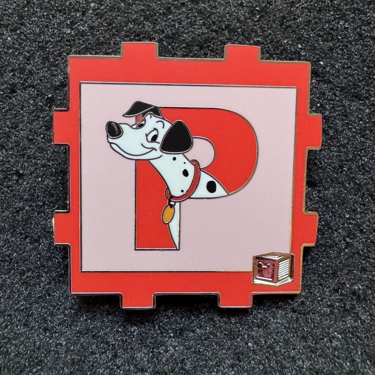 Pongo "P" Alphabet Block A-2-Z Pin Event Pin