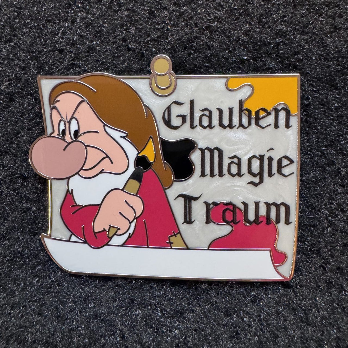 Grumpy A-2-Z Pin Event Believe, Dream, Magic Character Corkboard Pin