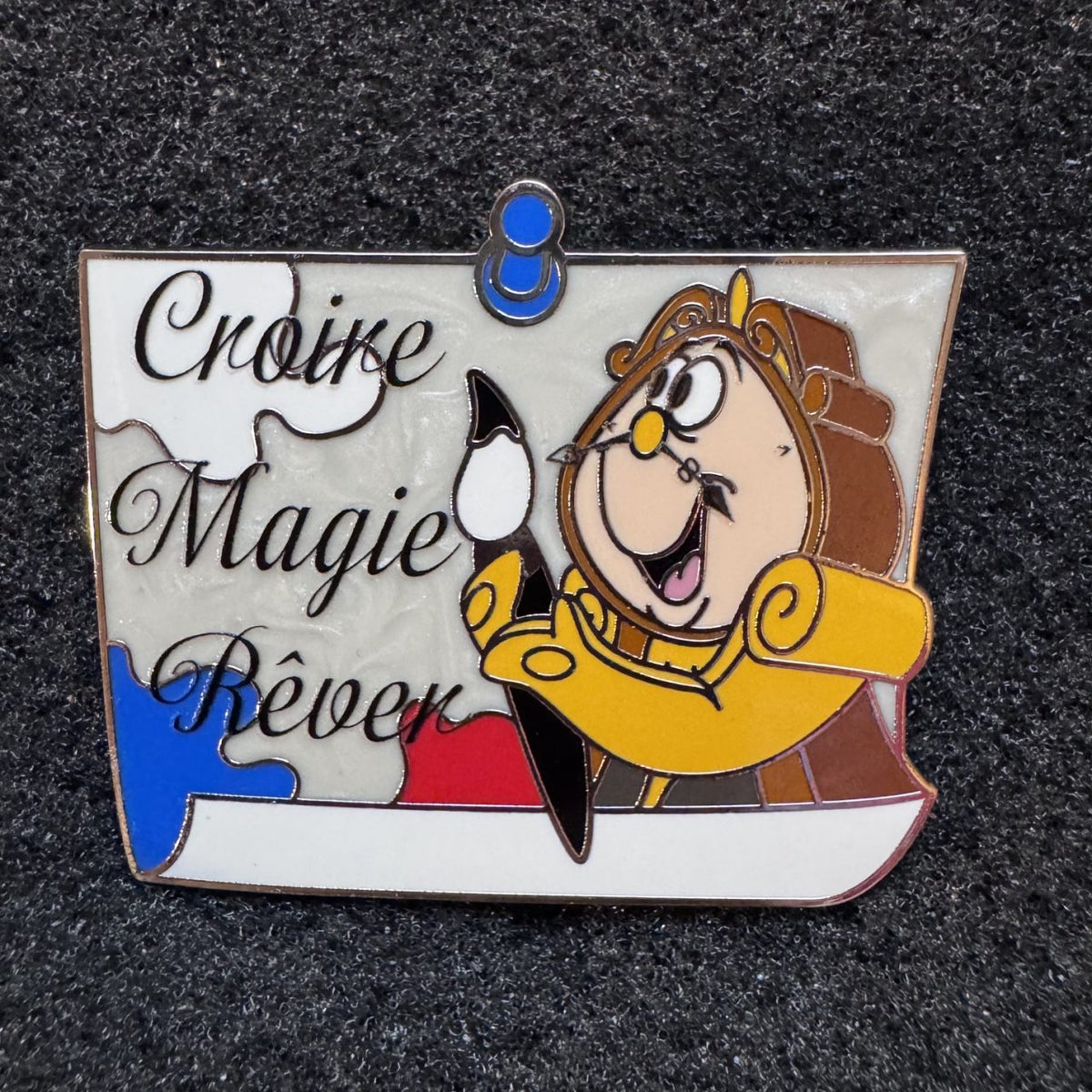 Cogsworth A-2-Z Pin Event Believe, Dream, Magic Character Corkboard Pin