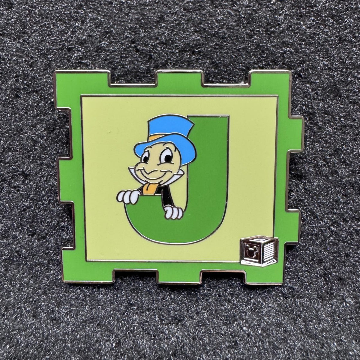 Jiminy Cricket "J" Alphabet Block A-2-Z Pin Event Pin