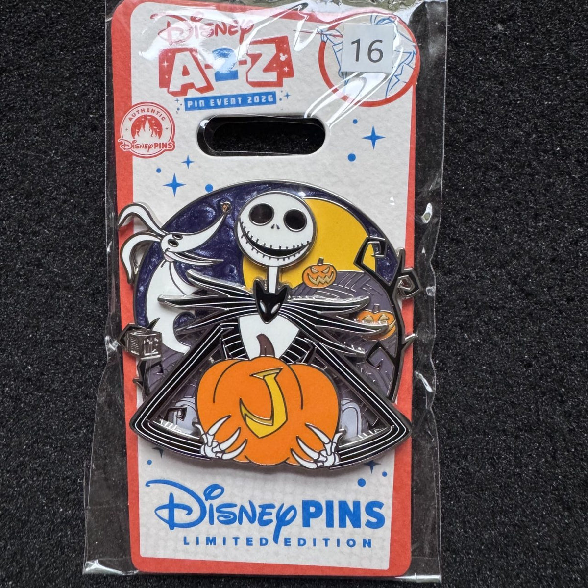 Jack Skellington A-2-Z Alphabet Collection Pin