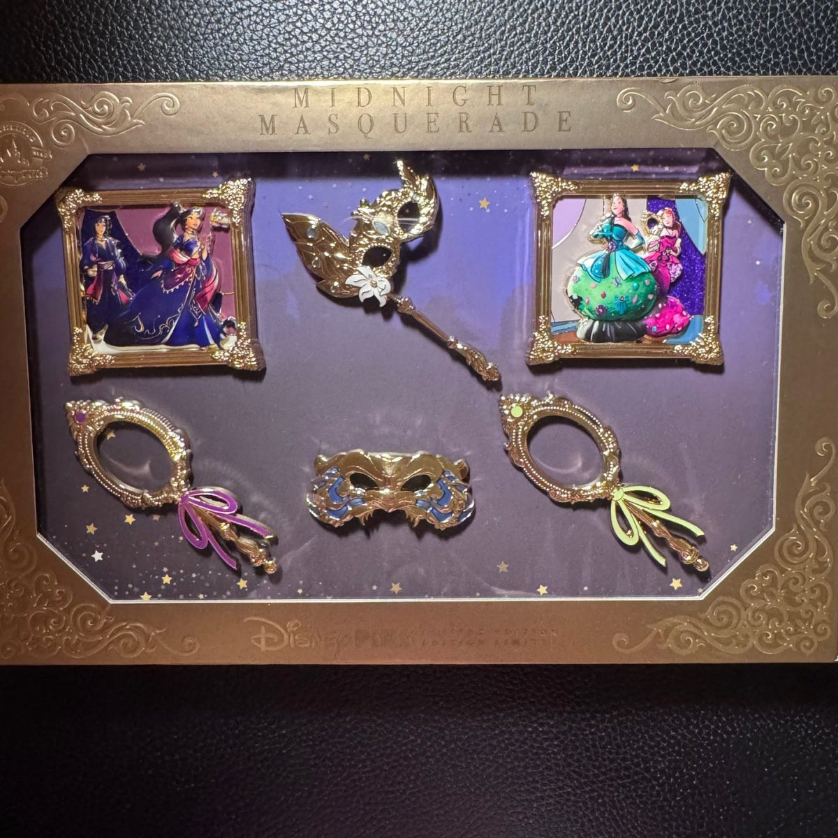 Midnight Masquerade Fashionably Late D23 Expo Box Pin Set