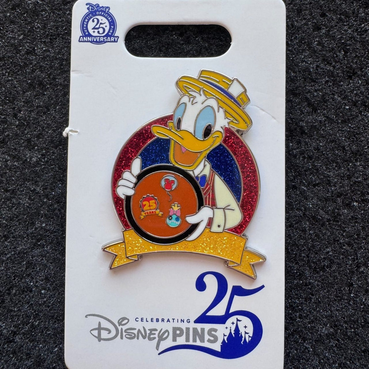 Donald Duck Disney Pin Trading 25th Anniversary Pin