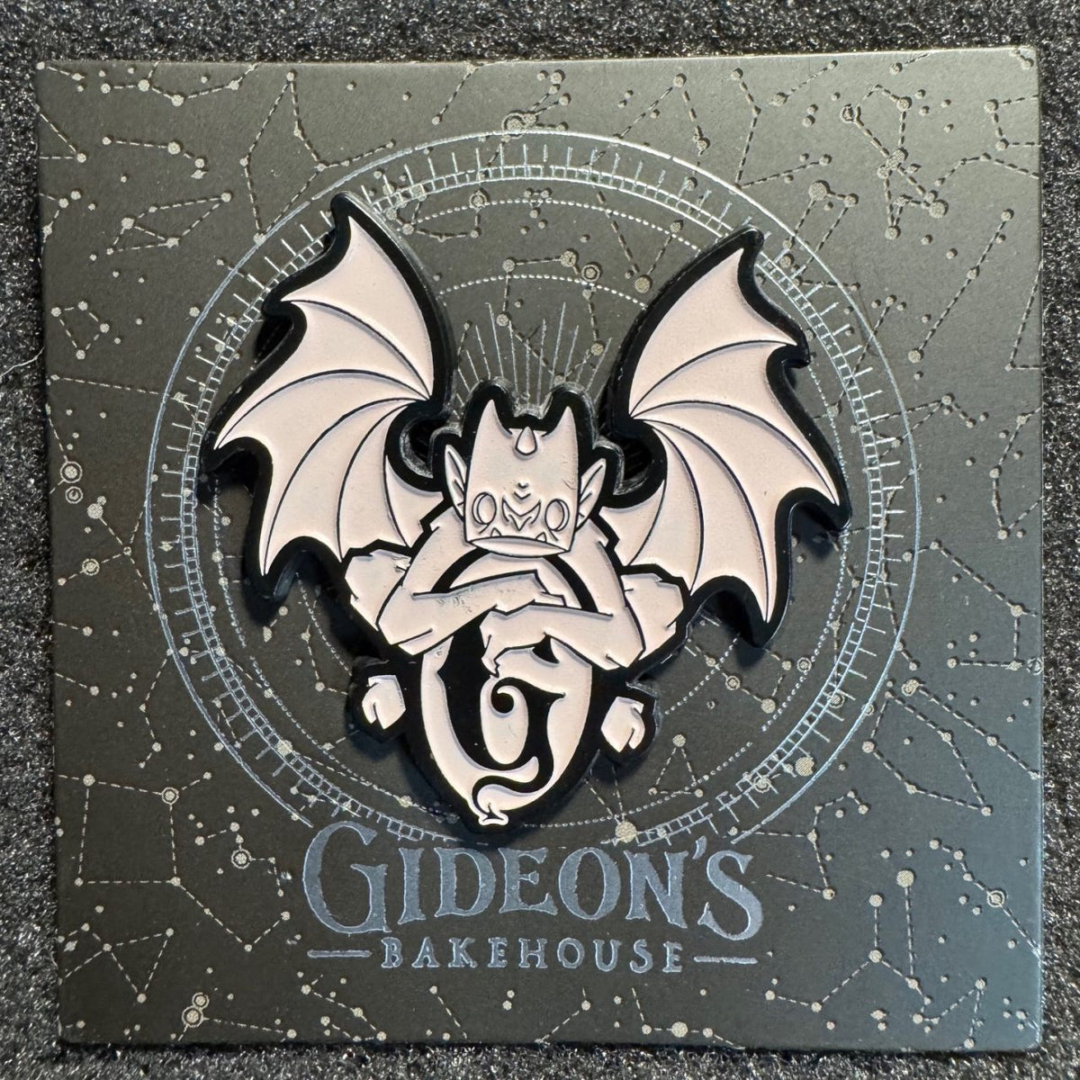 Gideon's Bakehouse Pink Glow In The Dark Gargoyle Pin
