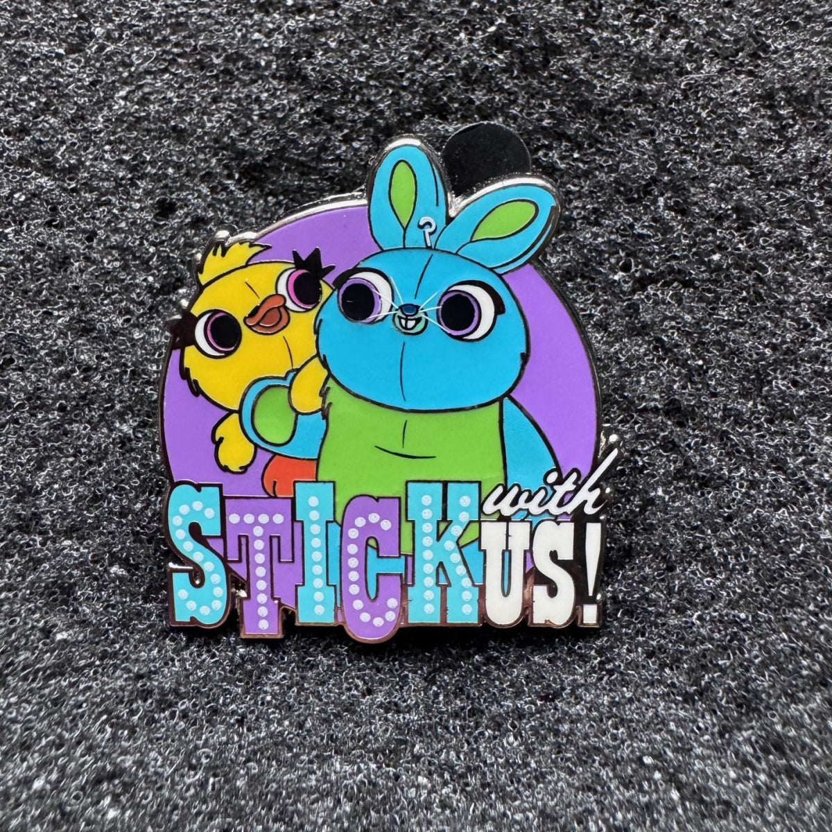 Ducky & Bunny "Stick with Us!" Pin