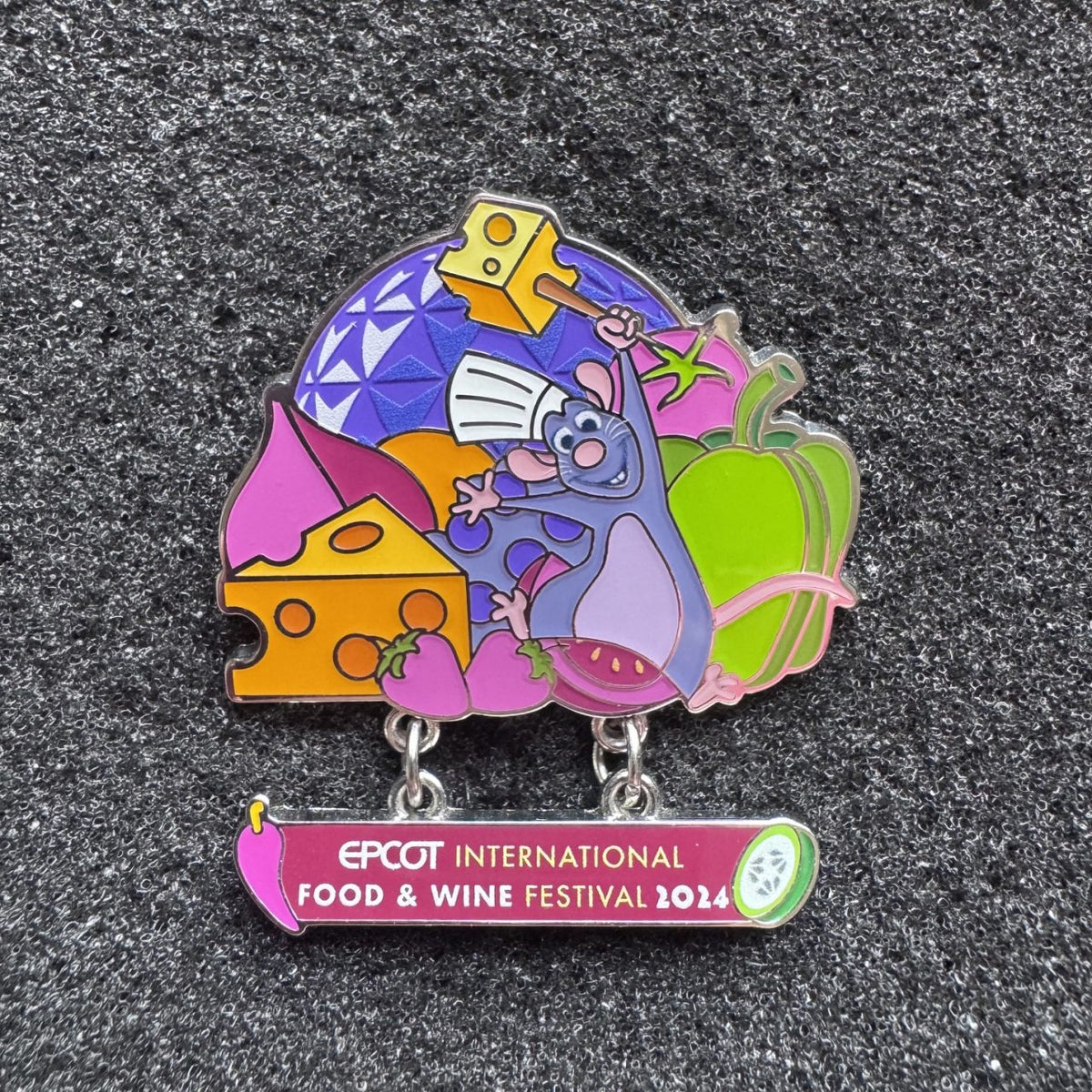 Remy EPCOT Food & Wine Festival Dangle Pre-Production Pin